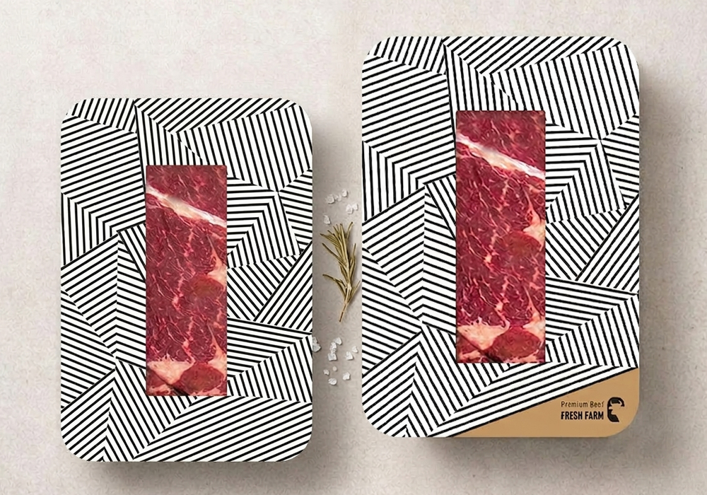 정육 밀키트 띠지 슬리브 – 스트라이프